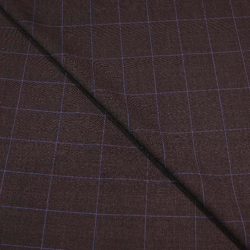 Super Savings Brown with a Light Blue Plaid Target Super130's Holland & Sherry Fabric Super Savings Brown with a Light Blue Plaid Target Super130's Holland & Sherry Fabric