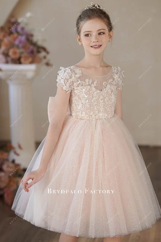 Crazy Deals Ready To Ship｜Luxury Beaded Flower Lace Tulle Flower Girl Dress