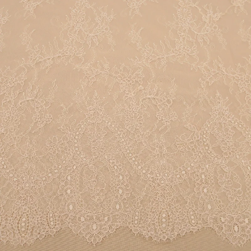 Exclusive Deal Nude Floral Corded Embroidered Lace
