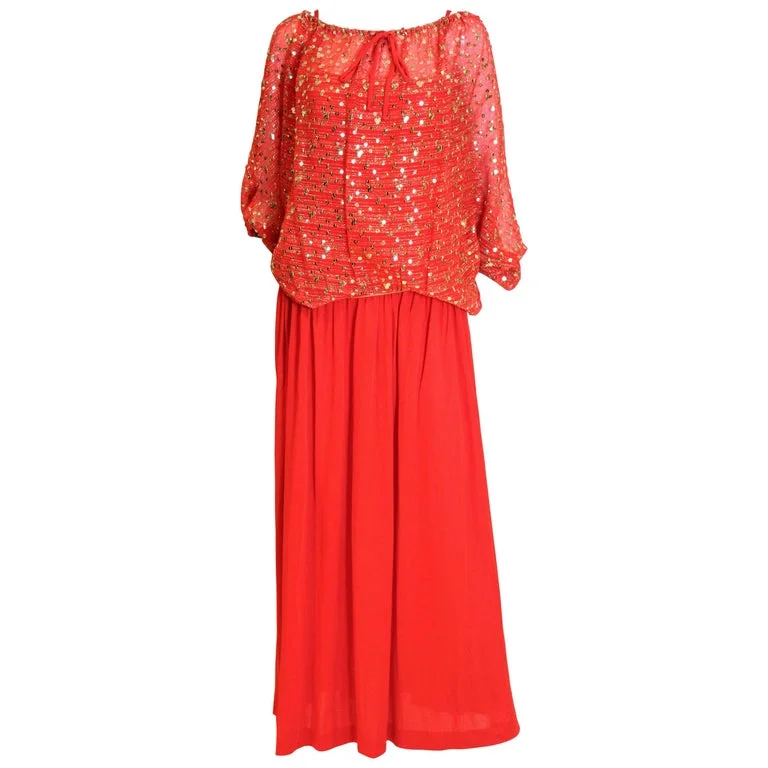 Fantastic Deals A Christian Dior orange Boutique Paris Dress and Evening Top
