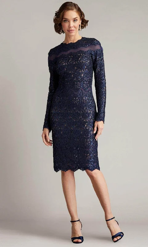Sale Event Tadashi Shoji CFC24349M - Long Sleeve Sequin Cocktail Dress