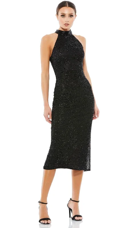 Don't Miss Mac Duggal A5531 - Sleeveless High Neck Knee-Length Dress