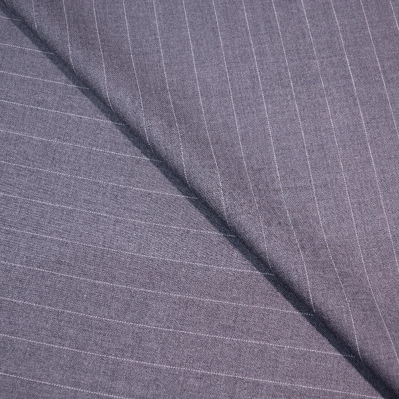 Seasonal Clearance Grey with White Light Stripes Snowy River Holland & Sherry Fabric