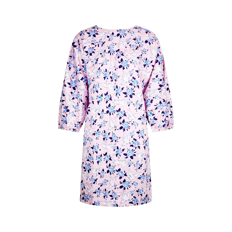 Midnight Madness 1987 Yves Saint Laurent Pink Cotton Braque Dove Dress