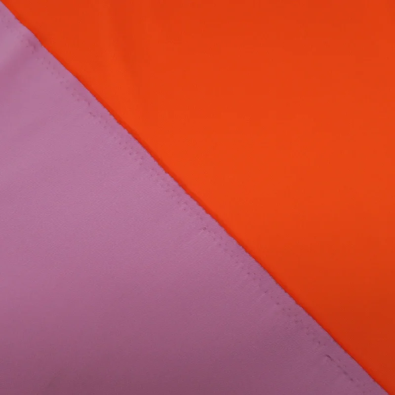 Huge Discounts Orange and Mauve Double-Sided Stretch Mikado