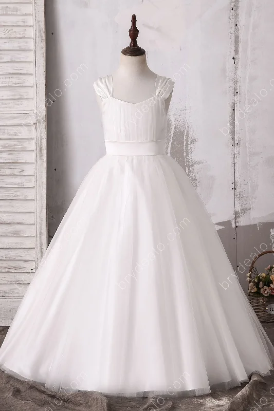Act Now Cute Tulle Sleeveless Flower Girl Ball Gown
