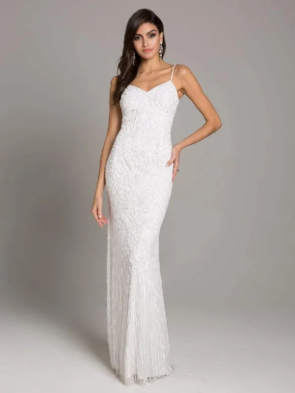 Exclusive Access Lara Dresses - 51005 Embellished V-neckline Long Sheath Dress