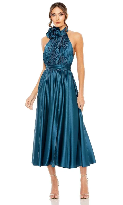 Weekend Special Ieena Duggal 49674 - Floral Applique Halter Dress