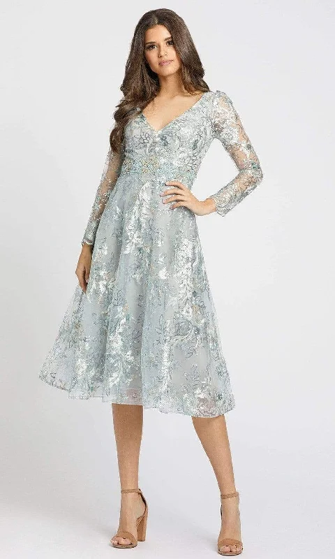 Sale Event Mac Duggal - 70230 Sequin Embellished Tea Length Dress