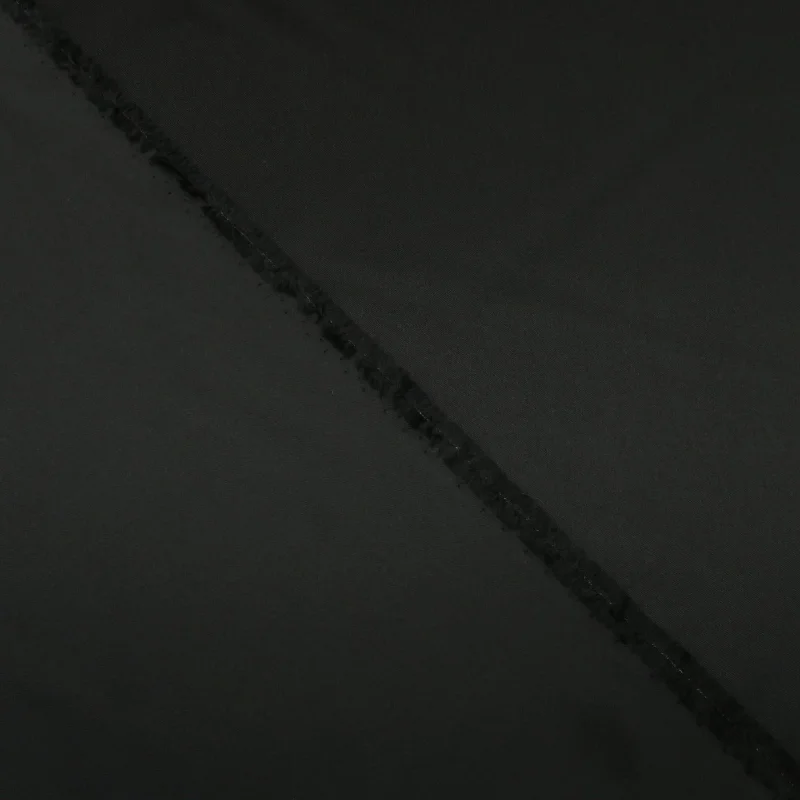 Savings Bonanza Black Solid Silk Mikado Fabric