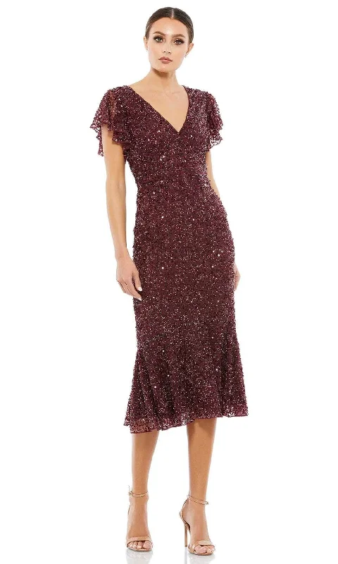 Mega Deal Mac Duggal A10801 - Flutter Sleeve Sequin Dress