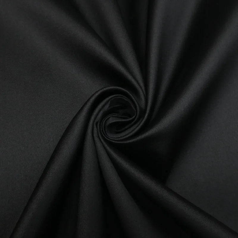 Deal Explosion Black Silk and Wool Woven Fabric
