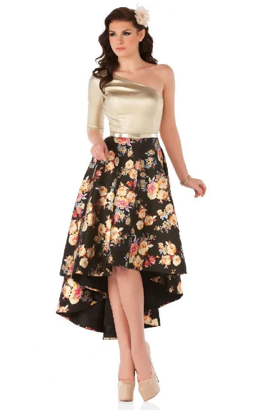 Fantastic Offers MNM Couture - N0012 Asymmetric Neck High Low Dress