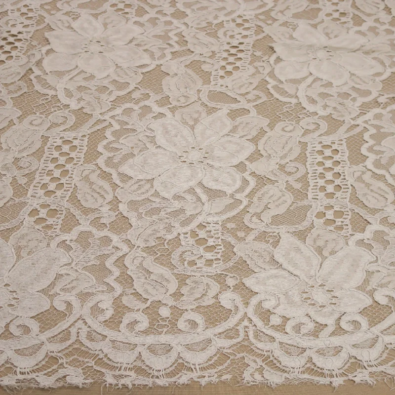 Exclusive Online Offer Off White Corded Floral Embroidered Lace