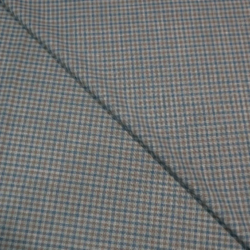 Big Discounts Green and Teal Check Ermenegildo Zegna Cloth Suiting Fabric