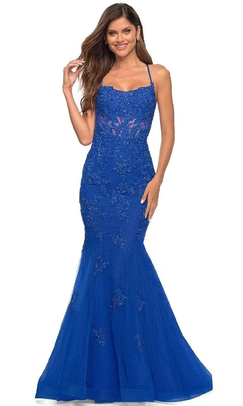 Markdowns La Femme - 30621 Scoop Embellished Trumpet Gown