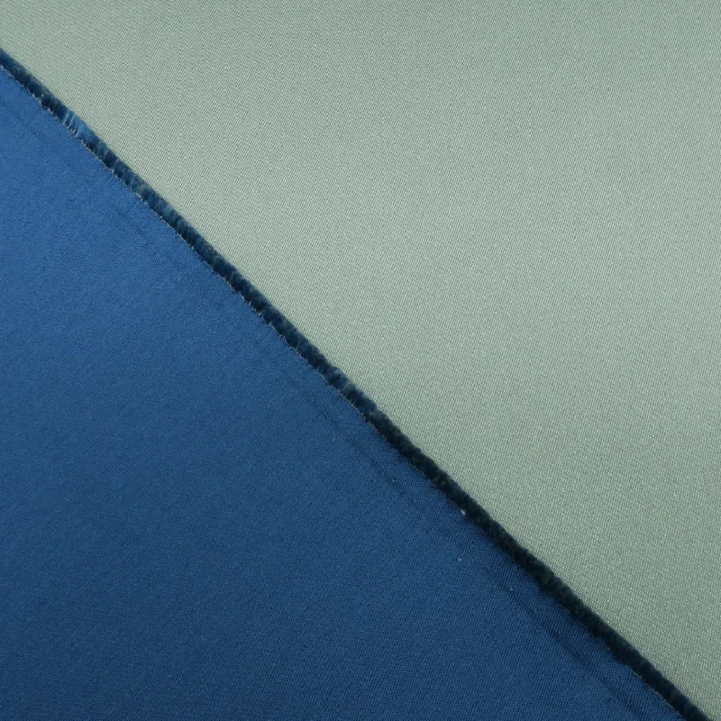 Savings Galore Blue and Grey Double-Sided Stretch Mikado Fabric