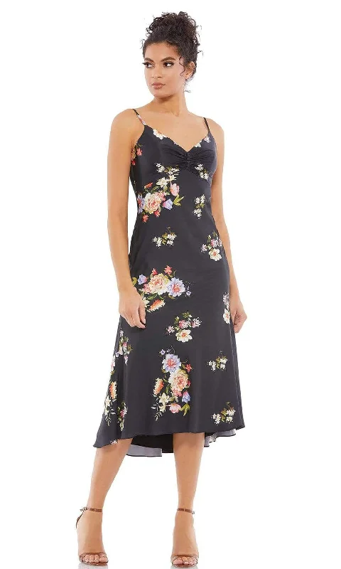 Unmissable Offer Ieena Duggal - 70182I V-Neck Empire Tea-Length Dress