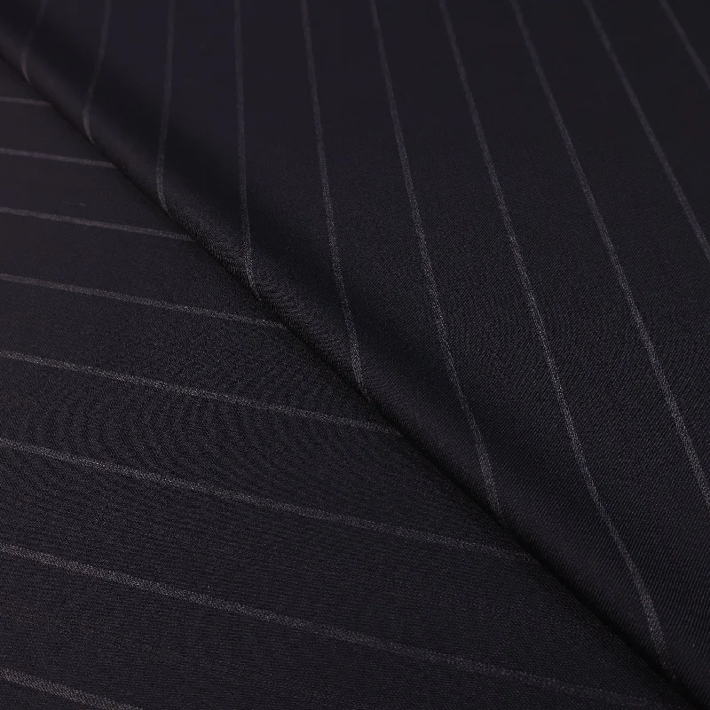 Unbeatable Prices Charcoal Black Stripes Diamond Doppio Ritorto Ariston Fabric