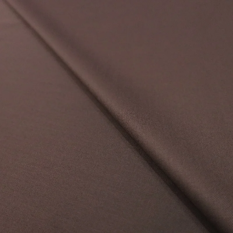 Season Finale Sale Dark Brown Solid Plain Loro Piana Super 150's Merino Wool Fabric