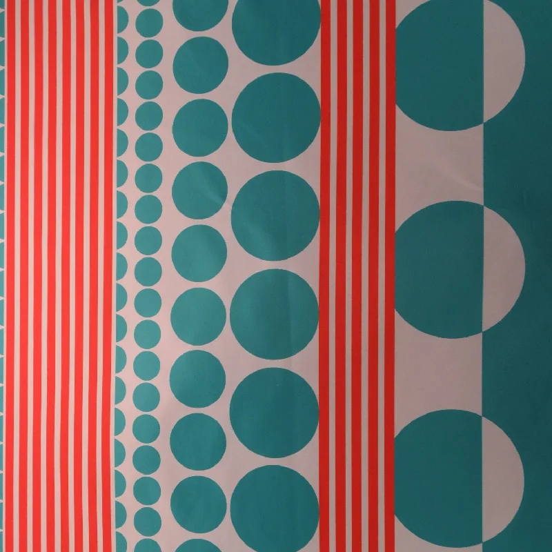 Deal Dash Grey Multicolored Striped on Printed Polyester Mikado Fabric