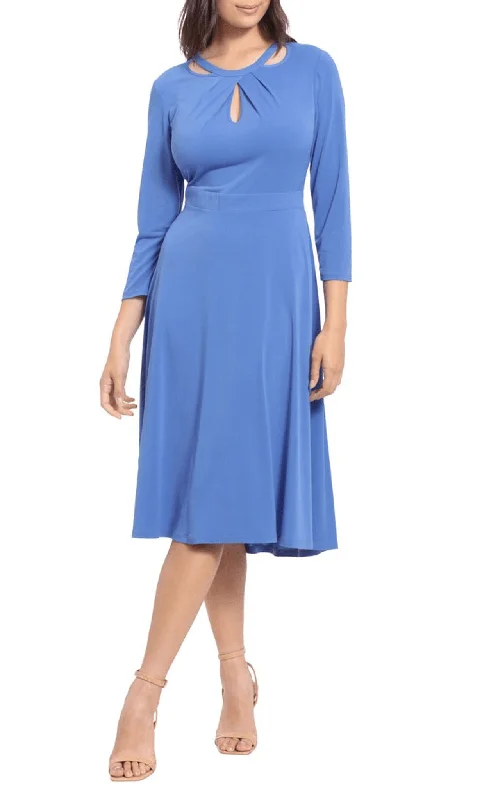 One-DAY Sale London Times T6474M - Jewel Neck Cutouts Formal Dress