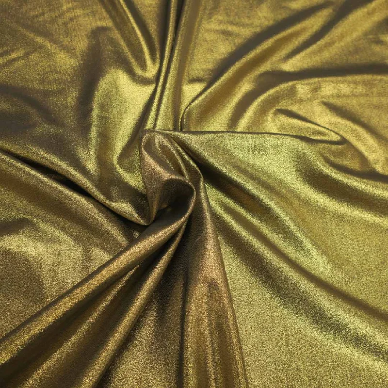 Bargain Prices Solid Plain Textured Metallic Yellow Lamé Fabric