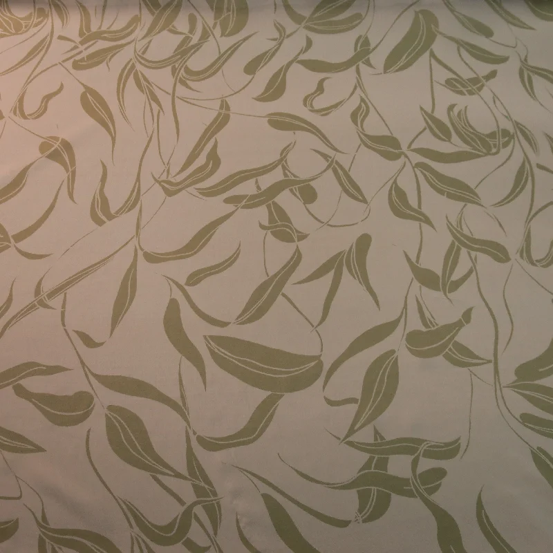 Price Break Nude Floral on a White Background Printed Silk Chiffon Fabric