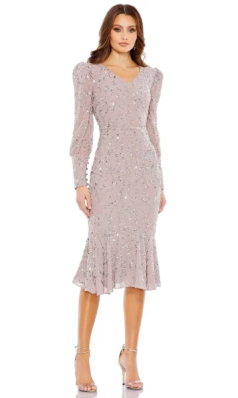 Crazy Savings Mac Duggal 10767 - Tea Length Trumpet Dress