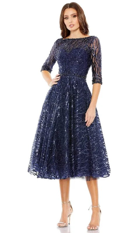 Savings Bonanza Mac Duggal A20252 - Embellished Quarter Sleeve Dress