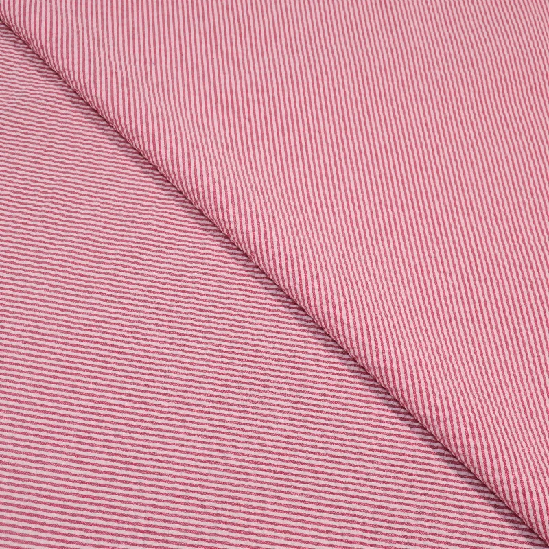 Loyalty Reward Pink Seersucker Stripes Outlet Holland & Sherry Fabric