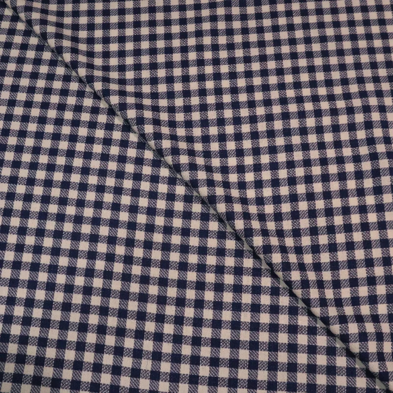 Great Deals White and Blue Check Superfine Australian Wool Ermenegildo Zegna Cloth Suiting Fabric