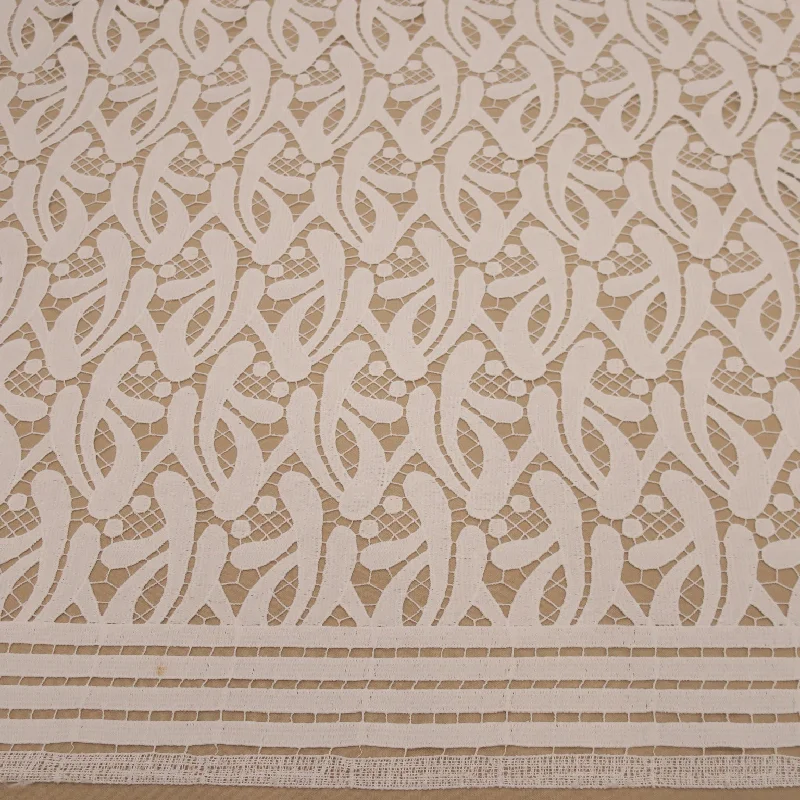 Markdown Madness Ivory Abstract Embroidered Guipure Lace