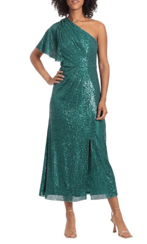 Exclusive Deal Maggy London G5510M - Sequined Asymmetrical Dress