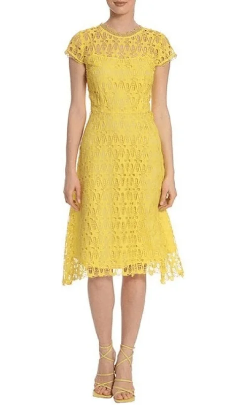Discount Extravaganza Maggy London G5177M - Scallop A-line Casual Dress