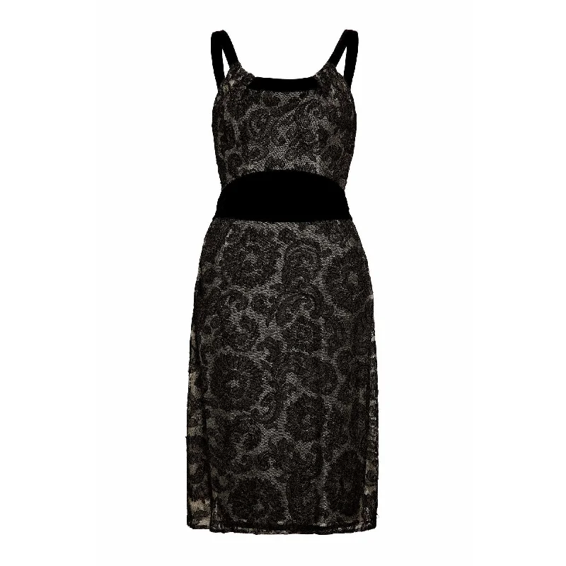 Massive Deals 1960s John Cavanagh Black Lace and Velvet Couture Cocktail Dress