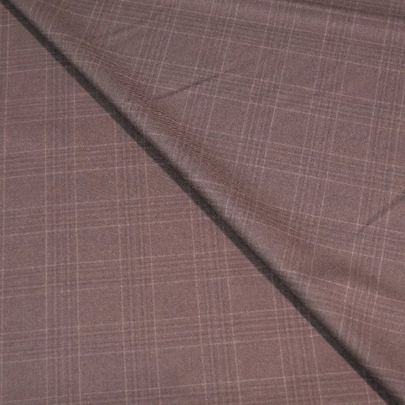 Markdowns 2.5 YDS Dark Grey Plaid Wool Ermenegildo Zegna Cloth Suiting Fabric