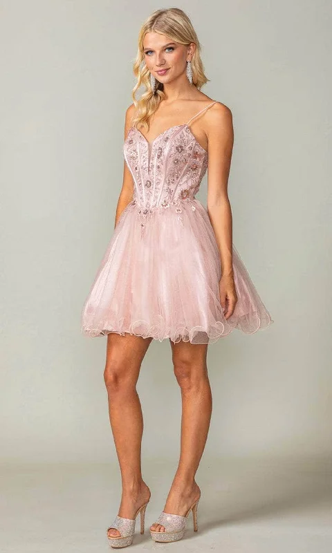 Discount Mania Dancing Queen 3351 - Embellished Floral Cocktail Dress