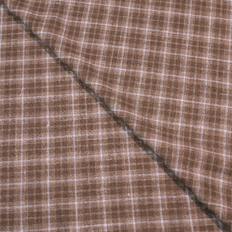 Limited Time Moss Brown Windowpane Superfine Australian Wool Ermenegildo Zegna Cloth Suiting Fabric Limited Time Moss Brown Windowpane Superfine Australian Wool Ermenegildo Zegna Cloth Suiting Fabric