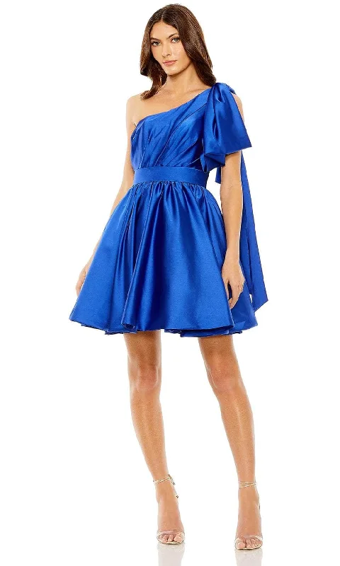 Major Savings Ieena Duggal 20690 - One Shoulder Satin Cocktail Dress