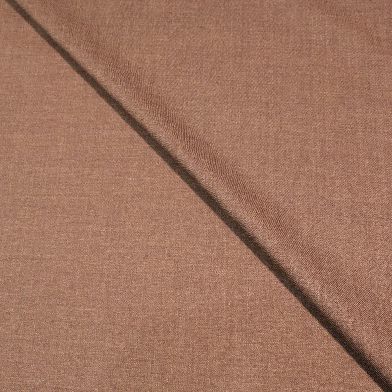 Deal Dash Brown Solid Super 120's Wool Holland & Sherry Fabric