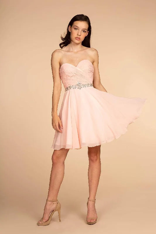 Deal of the Day Elizabeth K - GS1637 Ruched Sweetheart A-Line Cocktail Dress