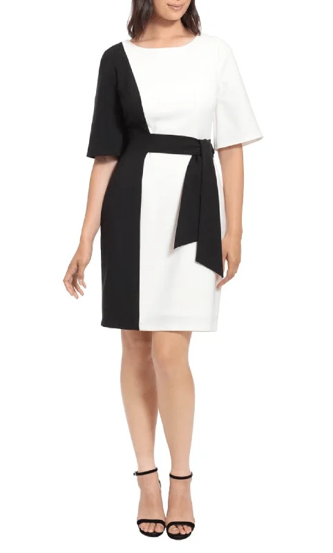 Can't Miss London Times T6665M - Color Block Sheath Cocktail Dress