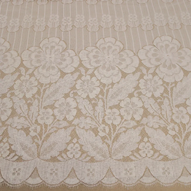 Limited Edition Off White Embroidered Floral Lace