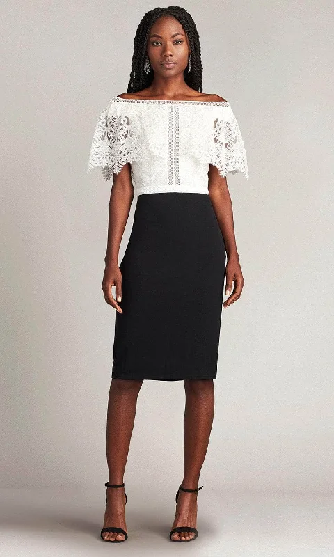 Holiday Sale Tadashi Shoji CDY24100M - Flutter Overlay Cocktail Dress