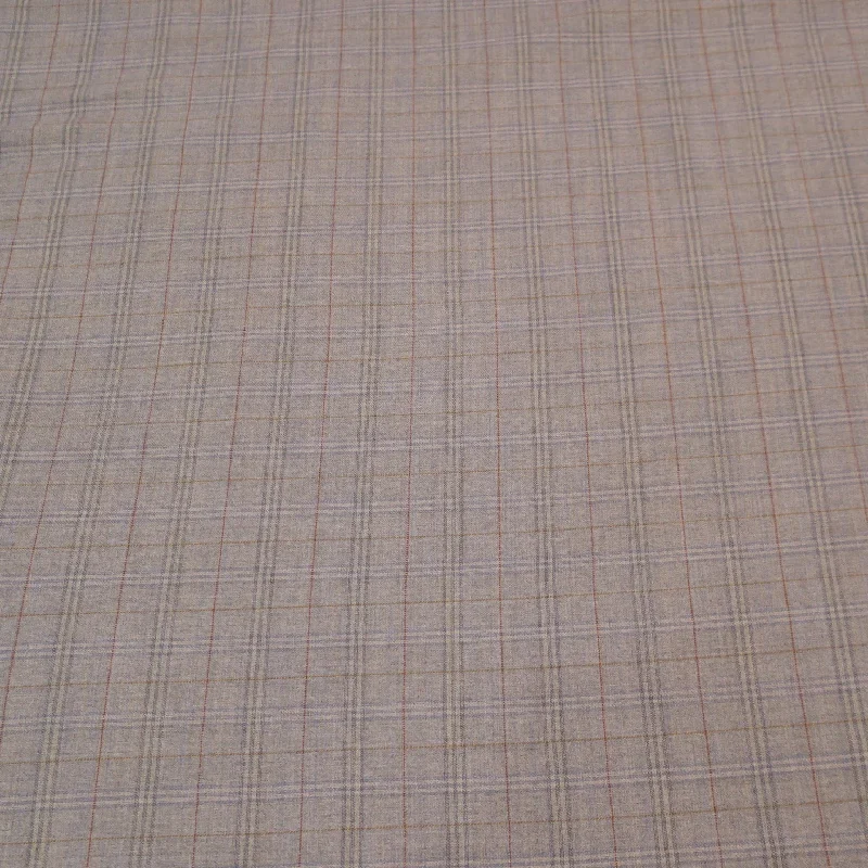 Huge Discounts Olive Green Windowpane Wool Loro Piana Fabric