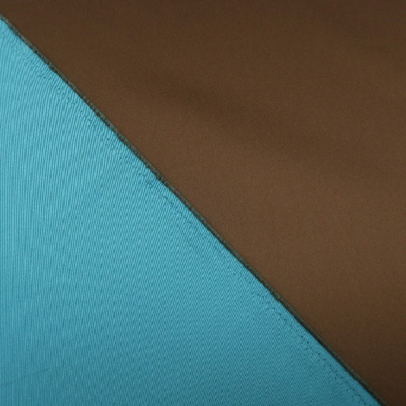 Midnight Madness Teal and Brown Double-Sided Stretch Mikado