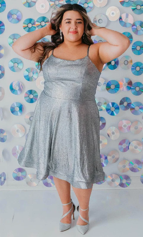 Crazy Savings Sydney's Closet SC8118 - Spaghetti Strap A-Line Cocktail Dress