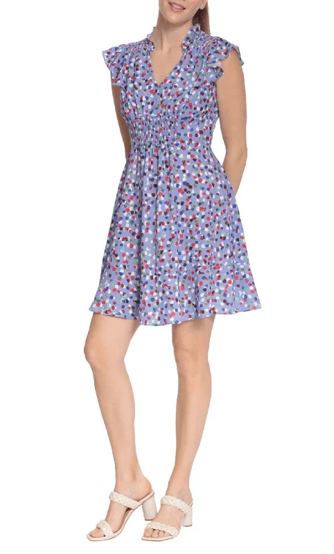 Members Only London Times T6305M - Polka Dotted Short Dress