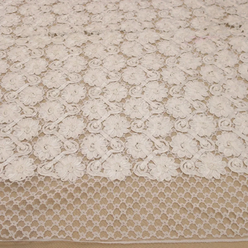 Today's Special White High Relief Embroidered Lace